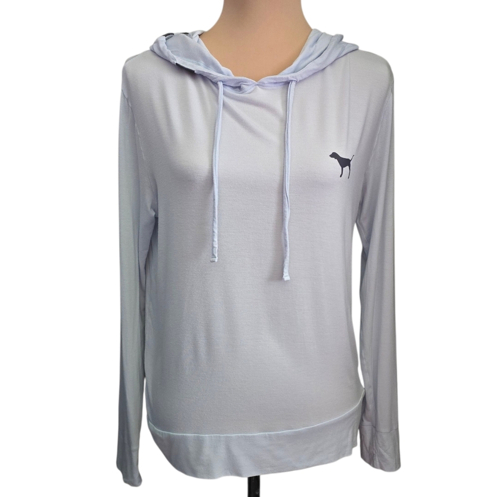 Women's Pink Light Blue Lightweight Very Soft Hoodie - xs